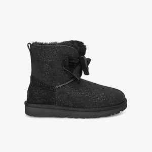 Ugg Gita Twinkle Bow Mini Women Classic Boots Black (9513LKWHC)